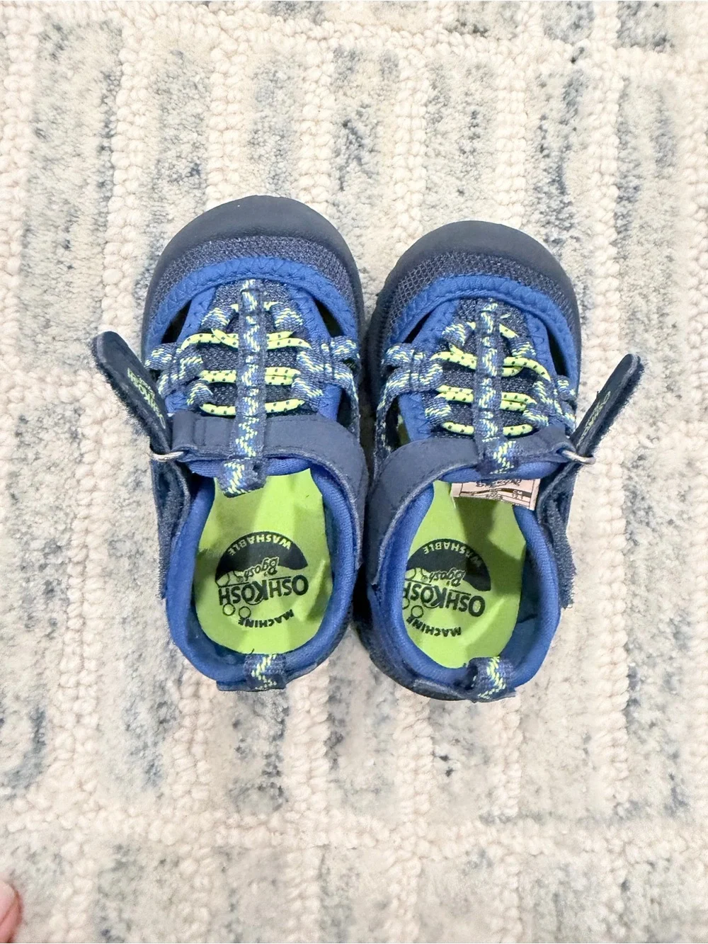OshKosh B'gosh Navy and Lime Active Kids Sandals